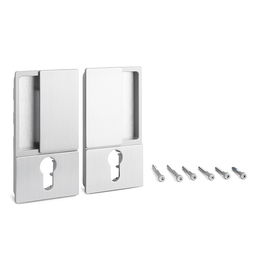 CERRAD/PICAP. MAGNETICOS WAVE Manilla para Puerta Corredera con Cerradura Cilindrica Enrasada - Cromo Satinado, Negro Mate, Blanco Mate