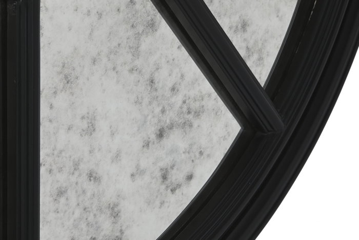 DKD Home Decor Espejo de Madera Desgastado Negro 100x100 cm DKD Home Decor Espejo de Madera Desgastado Negro 100x100 cm