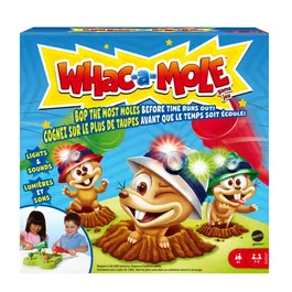 Mattel Games Juego Arcade Mole Hunt MAT1721206426163 con Mazos, Luces y Sonidos