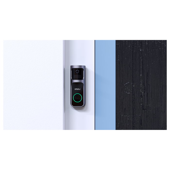 Imou DB2 S Kit Timbre Videoportero 2S 3MP WiFi Visión Nocturna 166º Campa H.265 512 GB MicroSD Negro para Hogar con Pared