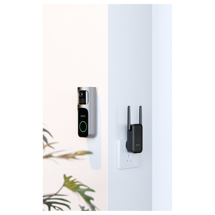 Imou DB2 S Kit Timbre Videoportero 2S 3MP WiFi Visión Nocturna 166º Campa H.265 512 GB MicroSD Negro para Hogar con Pared
