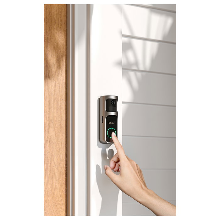 Imou DB2 S Kit Timbre Videoportero 2S 3MP WiFi Visión Nocturna 166º Campa H.265 512 GB MicroSD Negro para Hogar con Pared