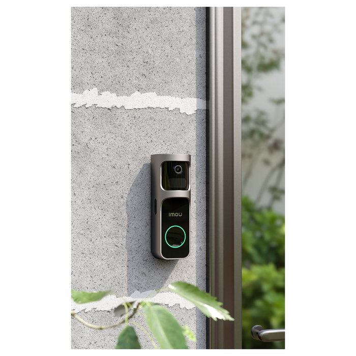 Imou DB2 S Kit Timbre Videoportero 2S 3MP WiFi Visión Nocturna 166º Campa H.265 512 GB MicroSD Negro para Hogar con Pared