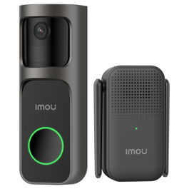 Imou DB2 S Kit Timbre Vídeo Puerta Wifi 3 MP 166 Grados Visión Nocturna 5m H.265 MicroSD 512 GB Resistente Intemperie Negro