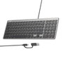 Unitek SlimTap Teclado de Oficina 96% Gris