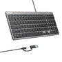 Unitek SlimTap Teclado de Oficina 96% Gris