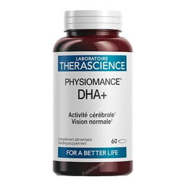 THERASCIENCE Physiomance Dha+ 60 Cápsulas Aceite de Pescado con 510mg DHA para el Funcionamiento Cerebral y la Visión Normal