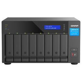 QNAP TVS-H874T-I7-32G NAS de Torre de 8 Bahías con Intel Core i7-12700, 32 GB RAM, Thunderbolt 4, Sistema de Archivos ZFS, 2x 2.5GbE