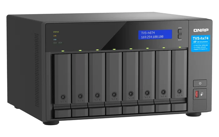 QNAP TVS-h874T Servidor NAS de 8 bahías con Intel Core i7 y 32 GB DDR4