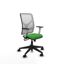 PIQUERAS Y CRESPO Silla de oficina Motilla con mecanismo Sincro, Verde y Blanco