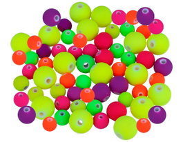 Innspiro Cuentas de Plástico Redondas Colores Flúor Surtidos 8, 10, 12mm