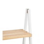 BERILO Estantería Escalera 3 Estantes Bambú y Madera Blanco/Natural