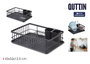 Inde Escurreplatos Metal con Bandeja Black 42,5 x 31,6 x 12,9 cm (4 Unidades)