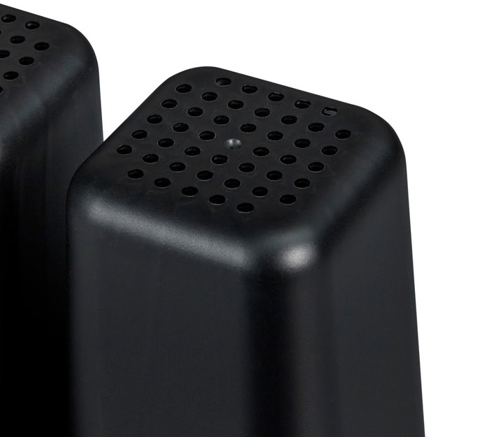 Inde Escurreplatos Metal con Bandeja Black 42,5 x 31,6 x 12,9 cm (4 Unidades)