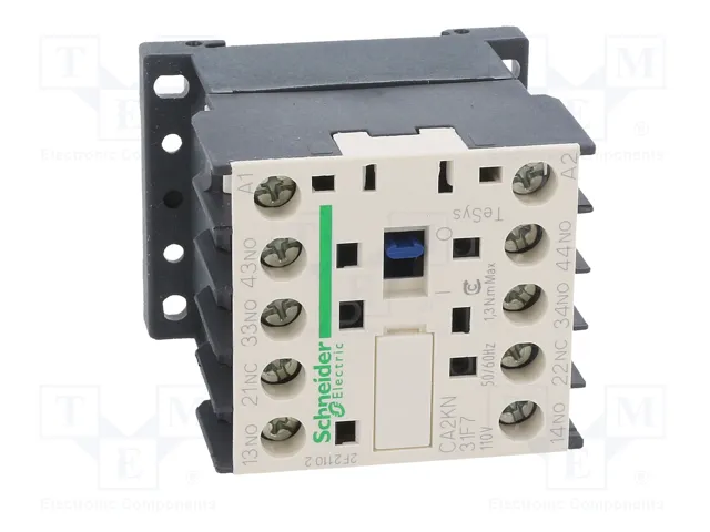 SCHNEIDER ELECTRIC Contactor TeSys D 4-polar 110VAC 10A CA2KN31F7 SCHNEIDER ELECTRIC Contactor TeSys D 4-polar 110VAC 10A CA2KN31F7