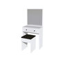 Hanah Home Mesa de Maquillaje Blanca con Espejo, 65x139x35cm