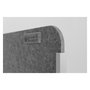 BakkerElkhuizen BE Safety Screen H60D60 - Pantalla protectora lateral de fieltro PET 600x600 mm, gris claro, gestión de cables