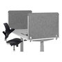 BakkerElkhuizen BE Safety Screen H60D60 - Pantalla protectora lateral de fieltro PET 600x600 mm, gris claro, gestión de cables