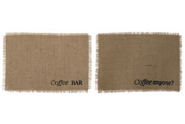 DKD Home Decor Individuales Básicos Natural 30 x 0.1 x 45 cm (12 Unidades)