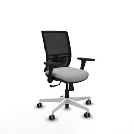 PIQUERAS Y CRESPO Silla de oficina Yunquera con mecanismo Sincro, Gris claro y Negro