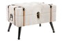 DKD Home Decor Descalzadora de Lino y MDF Beige