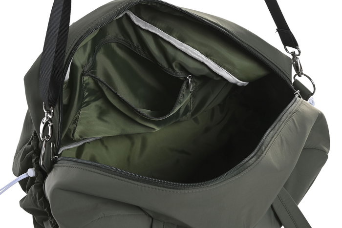 DKD Home Decor Bolso Urban Beige Verde 42 x 30 x 19 cm (3 Unidades) Nylon Poliester