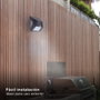 GSC Evolution Aplique solar LED Kolam 3W 6000K Negro con sensor de movimiento y crepuscular