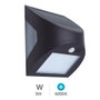 GSC Evolution Aplique solar LED Kolam 3W 6000K Negro con sensor de movimiento y crepuscular