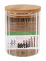 Quttin Tarro Óptico de Boro con Tapa de Bambú 9 x 11 cm 500 ml (12 Unidades)