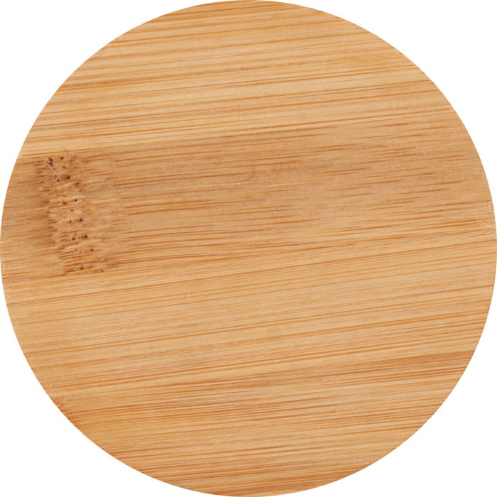 Quttin Tarro Óptico de Boro con Tapa de Bambú 9 x 11 cm 500 ml (12 Unidades)