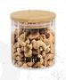 Quttin Tarro Óptico de Boro con Tapa de Bambú 9 x 11 cm 500 ml (12 Unidades)