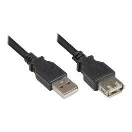 GoodConnections Cable de extensión USB 2.0 A-A 3m Negro