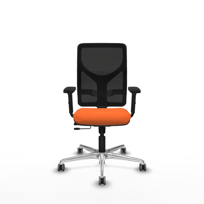 PIQUERAS Y CRESPO Silla de oficina Motilla Naranja y Negro con mecanismo Sincro/Traslack