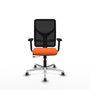 PIQUERAS Y CRESPO Silla de oficina Motilla Naranja y Negro con mecanismo Sincro/Traslack
