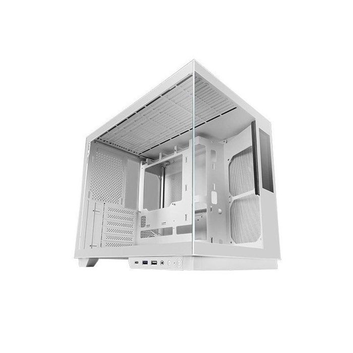 Mars Gaming MC-MIRAGE Caja Gaming Semitorre Blanca con Pantalla LCD IPS de 7,2 pulg. con Cristal Templado Panorámico
