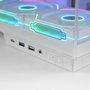 Mars Gaming MC-MIRAGE Caja Gaming Semitorre Blanca con Pantalla LCD IPS de 7,2 pulg. con Cristal Templado Panorámico