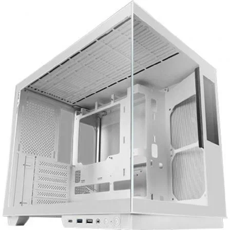 Mars Gaming Caja Gaming MC-MIRAGE ATX Blanca con Pantalla LCD IPS 7.2", Cristal Templado Panorámico, Doble Cámara y Soporte Refrigeración Líquida hasta 360 mm