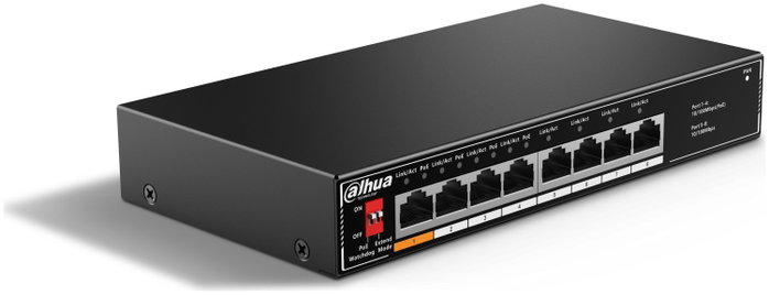 Dahua Technology SF1008LP Switch No Administrado L2 Fast Ethernet con 8 Puertos PoE Negro Dahua Technology SF1008LP Switch No Administrado L2 Fast Ethernet con 8 Puertos PoE Negro