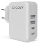 Groovy Cargador de pared 2 USB + 2 USB-C 4.8A Blanco