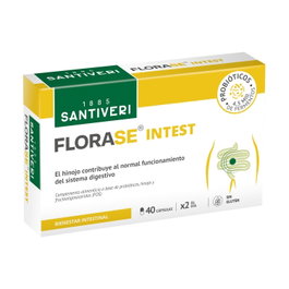Santiveri Florase Intest 40 cápsulas - Probióticos con Lactobacillus y FOS para el tránsito intestinal