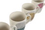 DKD Home Decor Set de 12 Tazas de Porcelana New Bone Surtidas Scandi