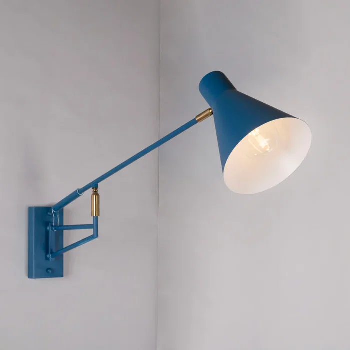 Aplique Pared Metal Colorido Diseño Moderno P'yong-dong SKD-W1016 - Aplique de Pared para Interiores con Portalámparas E27 para LED