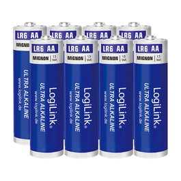 LogiLink Battery Ultra Power Alkaline AA, 8pcs. shrink foil