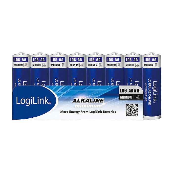 LogiLink Battery Ultra Power Alkaline AA, 8pcs. shrink foil