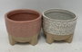 DKD Home Decor Maceta de Gres Envejecida Surtido de 2 Unidades