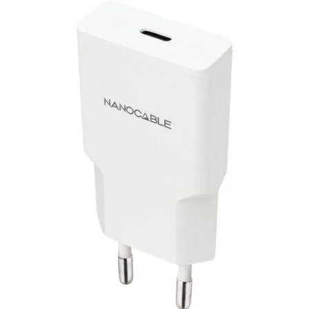 Nanocable Cargador de Pared 25W USB-C Blanco 1xUSB Tipo-C - 10.10.2024 Nanocable Cargador de Pared 25W USB-C Blanco 1xUSB Tipo-C - 10.10.2024
