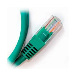 Powergreen Cable de Red RJ45 Cat5e UTP 0.5m Macho-Macho, 100 Mbps, Color Verde