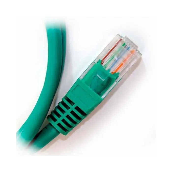 Powergreen Cable de Red RJ45 Cat5e UTP 0.5m Macho-Macho, 100 Mbps, Color Verde