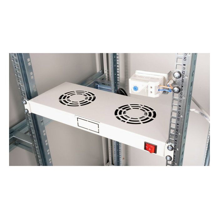 EQUIP EZF-2-G Módulo Ventilador 19" para Armarios de Servidor, 2 Ventiladores, RAL7035 Gris Claro EQUIP EZF-2-G Módulo Ventilador 19" para Armarios de Servidor, 2 Ventiladores, RAL7035 Gris Claro