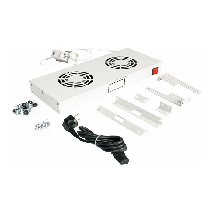 EQUIP EZF-2-G Módulo Ventilador 19" para Armarios de Servidor, 2 Ventiladores, RAL7035 Gris Claro EQUIP EZF-2-G Módulo Ventilador 19" para Armarios de Servidor, 2 Ventiladores, RAL7035 Gris Claro